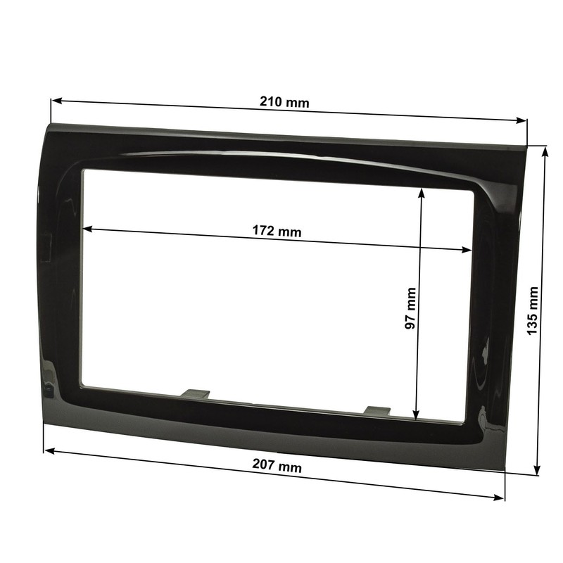 tomzz Audio 2414-050 Double DIN Radio Faceplate Compatible with Fiat