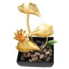 Tabletop Waterfall Fountain 3 Tier Lotus Leaf LED Light Circulating
