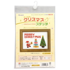 オリムパス製絲 クリスマス・刺しゅう製作キット(サンタ＆ツリー/X-88)