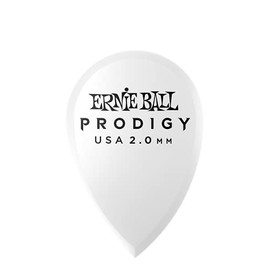 Ernie Ball 2.0 mm White Teardrop Prodigy Picks 6-pack
