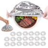Cubiertas aluminio reutilizables para alimentos (50)