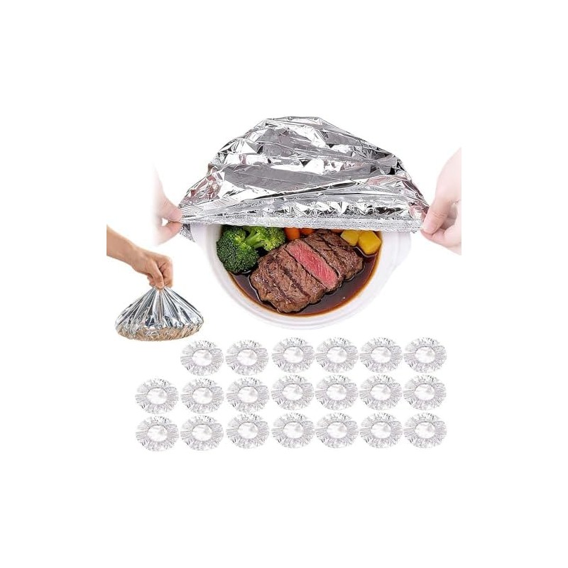 Cubiertas aluminio reutilizables para alimentos (50)