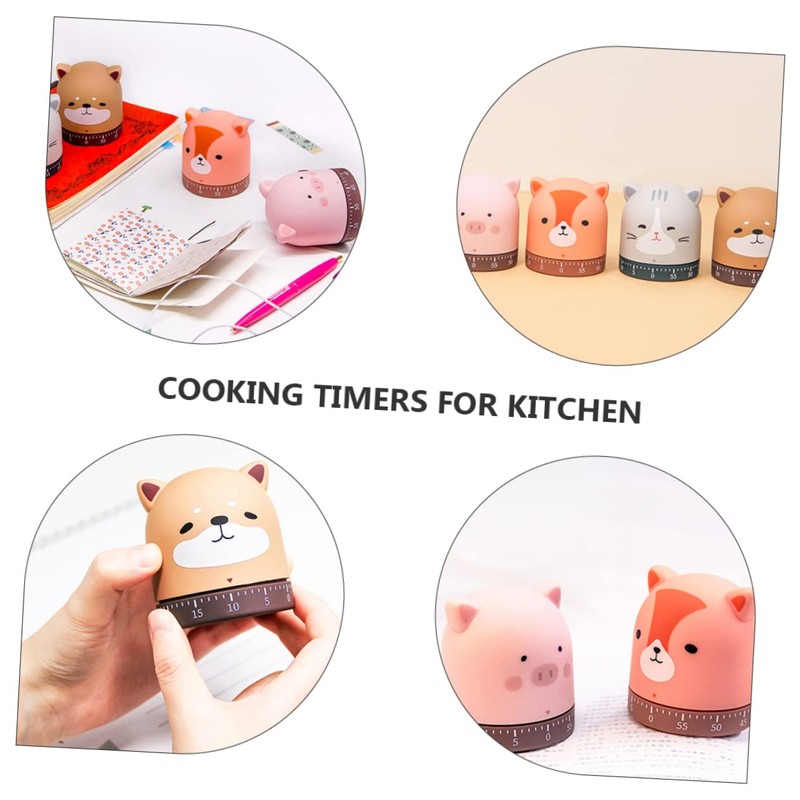 GRIRIW 2pcs Timer Mechanical Countdown Timer for Cooking Study and