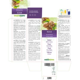 Walnut (Juglans regia) Hulls of The Fruit or Pericarp (Walnut Husk) and Leaves Alcohol-Free Mother Tincture Naturalma | Liquid Extract Drops 200 ml | Food Supplement | Vegan