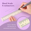 BAYTORY 7 Pcs Aluminum Rulers, Bulk Multicolor Ruler, 20cm &
