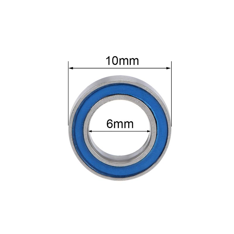 uxcell MR106-2RS Deep Groove Ball Bearings 6mm Inner Dia 10mm