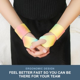 Niupiour 2-Pack Colorful Wrist Brace Compression Support Strap - Adjustable Wrist Wrap Bands for Gym, Weight Lifting, Fitness, Running, Sport, Tendonitis & Carpal Tunnel - Wear Anywhere (A)