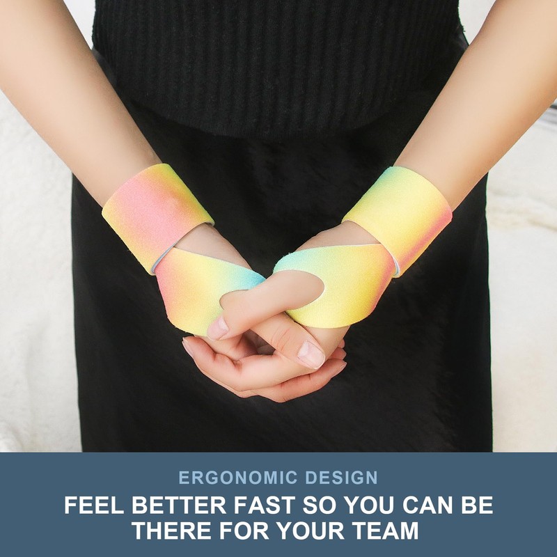 Niupiour 2-Pack Colorful Wrist Brace Compression Support Strap - Adjustable
