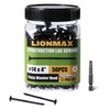 LIONMAX Lag Screws 4 Inch, Structural Wood Screw #14 x