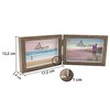 Smiling Art Double Wooden Photo Frame Folding Double Frame