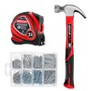 WISEUP Hammer and nails Set 560pcs Wall Nails & Finish