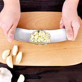 Stainless Steel Garlic Crusher 2 PCS, Household Garlic Mincer Press for Picnic Camping Cafeteria