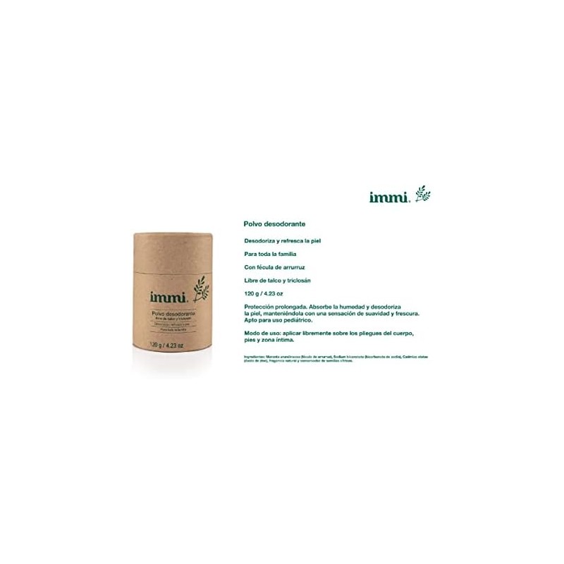 immi Kit Desodorante Axilas, Pies y Cuerpo, 1 Jabon 50gr