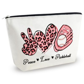 Stocking Stuffers Bags Stocking Stuffers for Women White Elephant Gifts for Women Useful Pickleball Gifts for Women Peace Love Pickleball Makeup Bag Pickleball Gift Bags Pickleball Coach Gifts