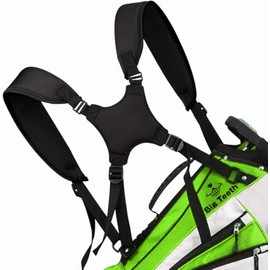 Golf Bag Strap Replacement Shoulder Adjustable Strap Padded Backpack Golf Bag Accessories for Backpack Style Golf Bag (All Black)