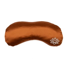 Bodhi Soft Eye Pillow with Lavender Linseed Filling | Eye Mask for Yoga, Relaxation & Meditation | Cover Made of Mako Satin or Silk | Wellness for Home (Silk/in Bronze)