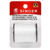 SINGER 67100 Button & Carpet Sewing Thread, 50-Yards, White