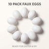GOUDOGEDC 10PCS Simulation Egg White Plastic Fake Eggs DIY Easter