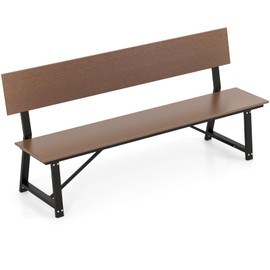 Tangkula 72” Outdoor Bench, Extra Long Patio HDPE Bench for 4 People, 1100 lbs Weight Capacity, Heavy-Duty Patio Picnic Bench, Outdoor Dining Bench for Garden, Porch, Lawn, Backyard & Park