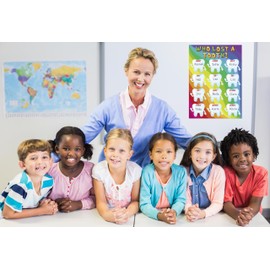 JUESMOS Who Lost A Tooth Chart Poster: Rainbow I Lost A Tooth Posters for Classroom Decorations, Learning Chart, Classroom Health Poster