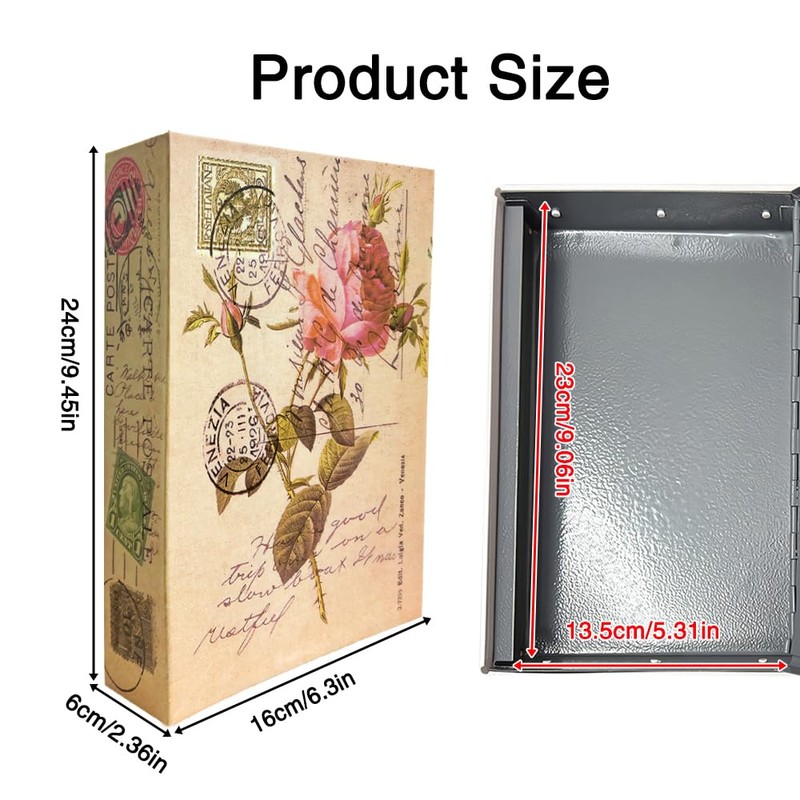 Golgner Book Safe with Combination Lock, Book Safe Safe, Secret