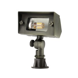 Landscape Lighting Waterproof Brass LED Wall Wash Flood Light IP67 Square Shape for Outdoor Park Garden Exterior LightsColor: Antique Bronze, Emitting Color: Warm White, Lamp Power(W): 0