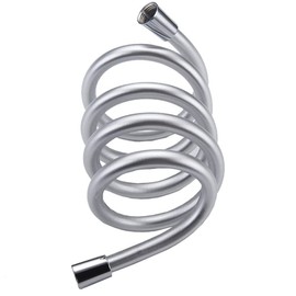 Shower Hose 1.5m 1.75m 1.25m - 10mm Large Bore Stainless Steel Shower Hose Replacement Leakproof & Anti-Kink (PVC shower hose 1.5m Silver)