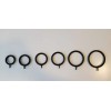 Unbranded PACK OF 5 - 2.25" BLACK IRON drapery curtain