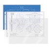 50 Pack 11x17 Inch Heavyweight Diamond Clear Sheet Protectors, Side