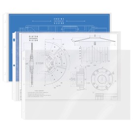 50 Pack 11x17 Inch Heavyweight Diamond Clear Sheet Protectors, Side Loading, Ledger Sheet Protectors, by Gold Seal, 3-Hole Punched