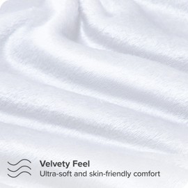 Bare Home Microplush Fleece Sheet Set, Deluxe Microplush Non-Pilling Fleece Bed Sheets, Deep Pocket, Extra Soft Velvety Bedding Set, Microplush Fleece Bed Set (King, White)