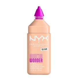 Nyx Professional Makeup, Make 'Em Wonder, Base de Maquillaje para Rostro, Acabado Mate y Resistente al agua con Fórmula Vegana, Tono Fair (Beige Claro