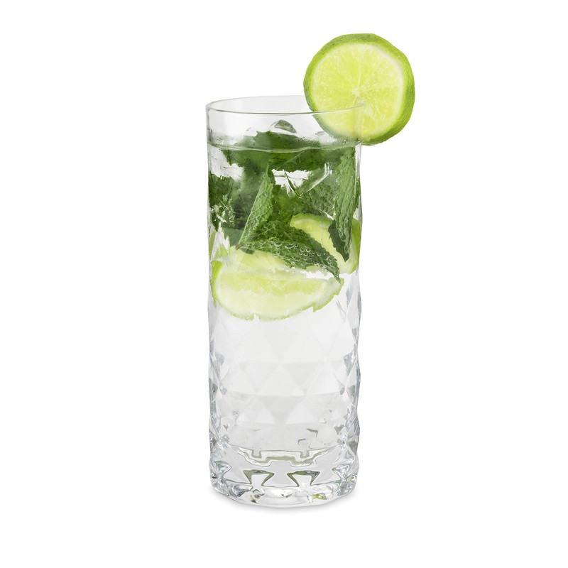 Viski Raye Gem Crystal Highball Tumblers Set of 2 -