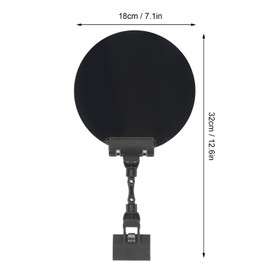 Welding Blackout Panel, 18cm Round Safety Welding Curtains with Clip, Adjustable Black Welding Screen for Welders to Protecting the Face From Sparks and Debris (Black)