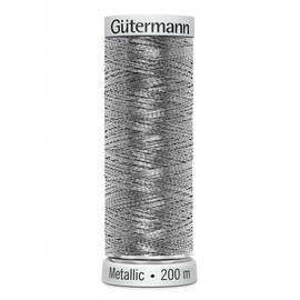 Gütermann Silver Sulky Metallic Embroidery Thread, 200m