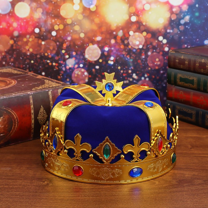 Toddmomy 1pc King Crown Hat Party Hats Gold Costume Accessories