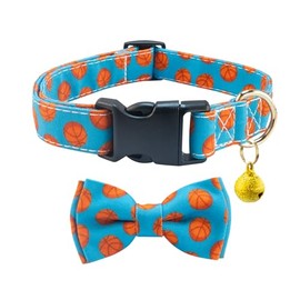Yizepet Dog Collar with Bow Tie- Adjustable pet Collar for Dogs with Plastic Buckle Collar, Stylish Pattern for Small Medium or Large Boy and Girl Dog and Cat