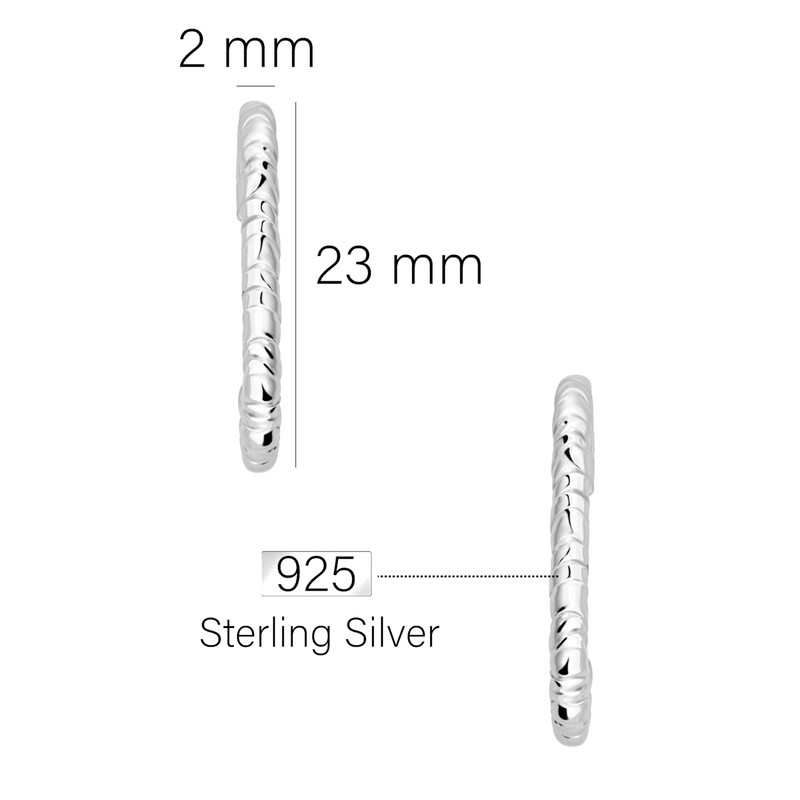 SOFIA MILANI - Women's Earrings 925 Silver - Twisted Stud