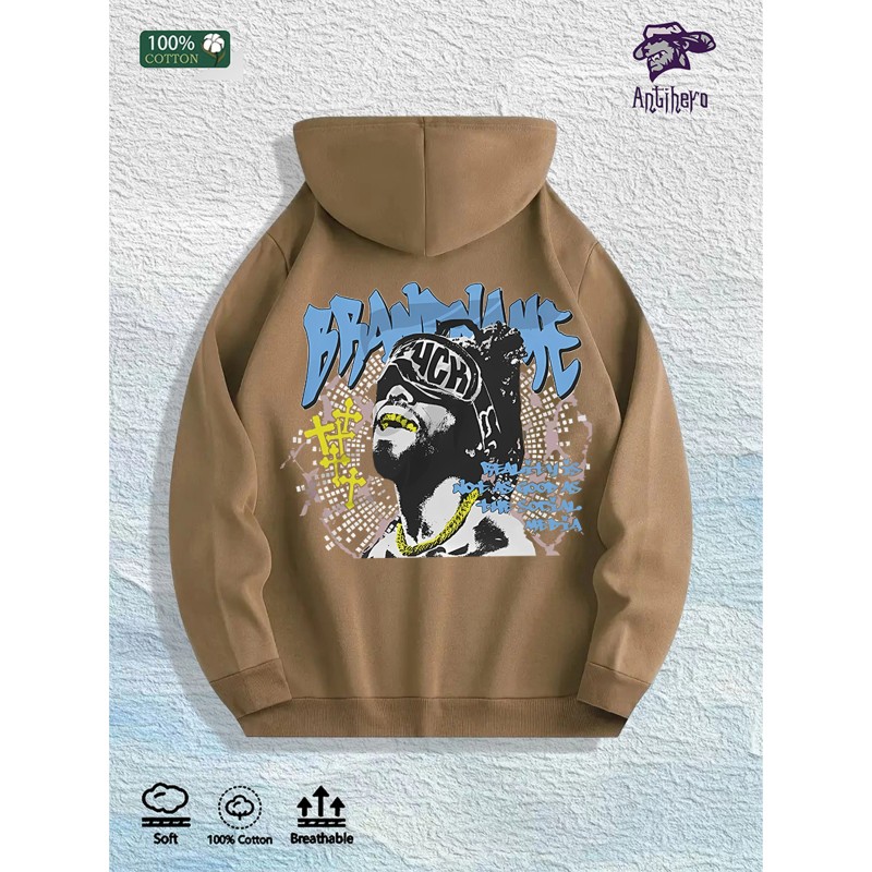 Graffiti - Style Graphic Hoodie 100% Cotton US Warehouse 7