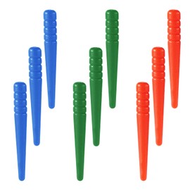 9pcs Cribbage Board Pegs, Plastic Cribbage Pegs Fit 1/8 Holes Crib Peg Board Game Traditional Cribbage Board Pins Cribbage Board Game Accessories (Red, Blue, Red)