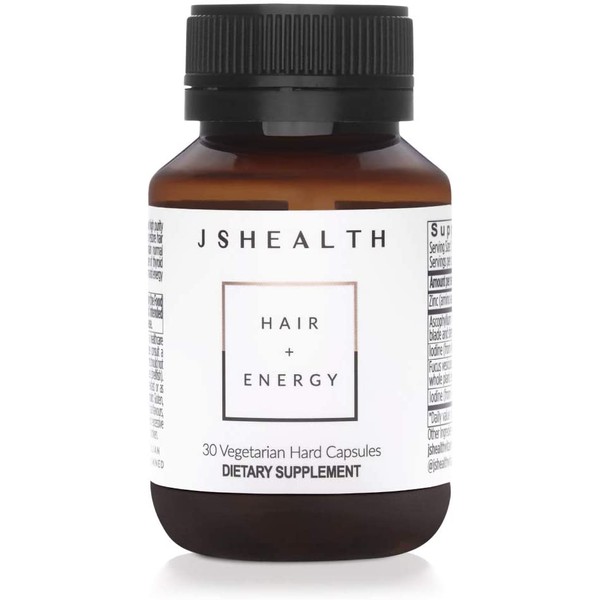 JSHealth Vitamins Hair and Energy Formula | Hair Vitamins for Women and Men | Iodine and Zinc Supplement for Hair Growth | Hair Supplement | Hair Loss Products (30 Capsules)