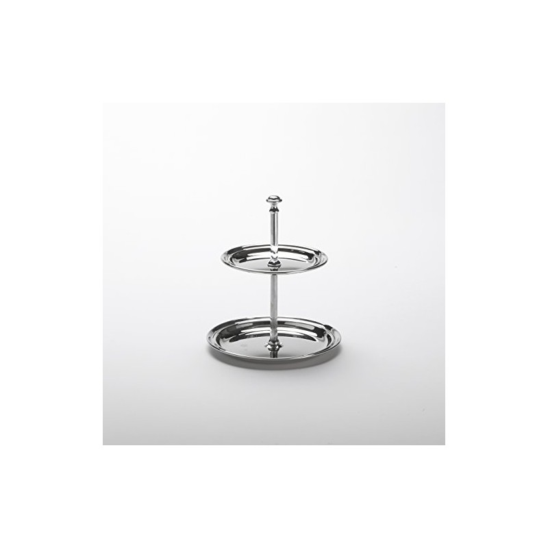 American Metalcraft STS2 Tiered Stand, Stainless Steel, Two-Tier, 5-1/2" Diameter,