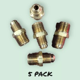 Acugauge® 5x Backflow Quick Test Cock Adapters Brass 1/4" in. Male NPT x 1/4" in. Flare