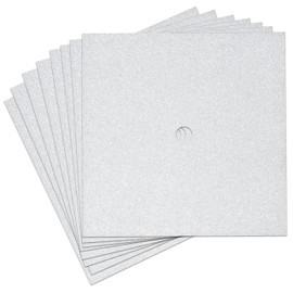 Gift Boutique 12 Pieces Graduation Cap Decorations White Glitter Background Grad Caps Topper Blank Base Graduate Hat Decoration Do It Yourself Crafts Party Supplies with 75 Adhesive Sticky Dots