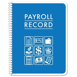 BookFactory Payroll Record Book/Employee Payroll Weekly Log Book/Logbook/Journal - 104 Pages, 8.5"x11", Wire-O, (LOG-104-7CW(Payroll)-BX)