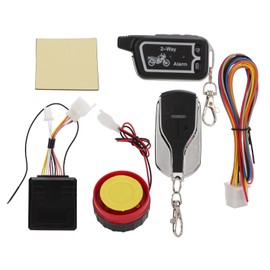 GYZOUKA de Alarma Bidireccional para Motocicleta con Alerta de Sonido por Vibración, Control Remoto LCD, Antirrobo, Protección contra Robo y Ahorro de Energía