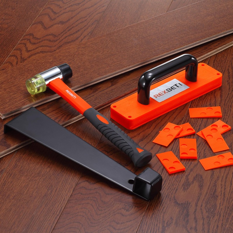 REXBETI 43-Piece Upgraded Laminate Flooring Tools, Wood Flooring Installation Kit,