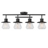 GLOBE Electric 59530 4-Light Complete Track Lighting Kit, Dark Bronze,