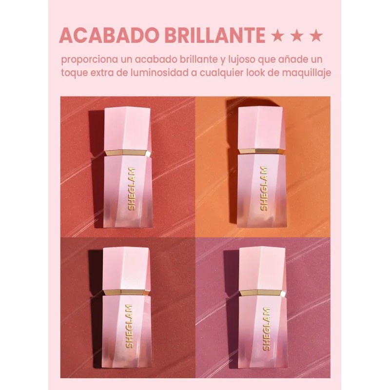 Rubor Líquido Sheglam Color Bloom Love Cake Brillante para Mejillas