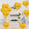Foil Heart Balloons Gold, 10PCS Gold Heart Shape Balloons, 18